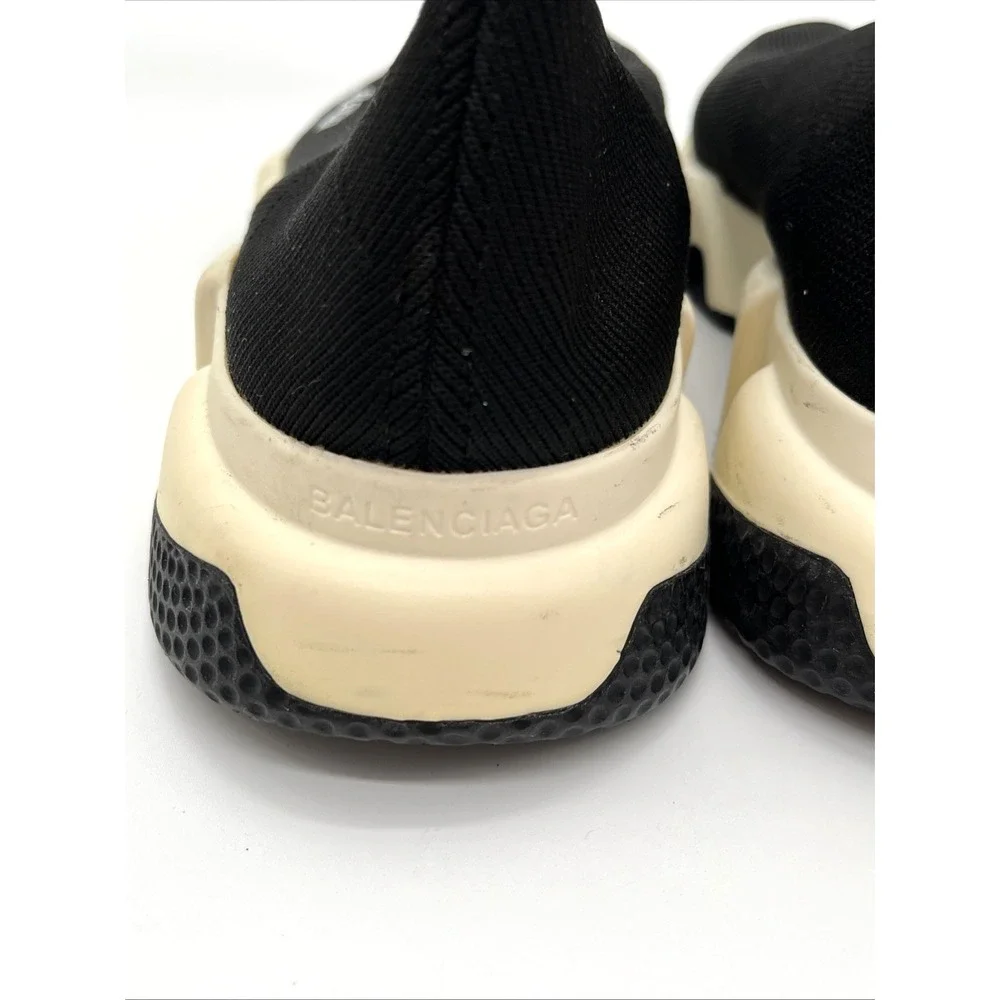 Balenciaga Speed 2.0 Sneakers Black White Sock Shoes Women's 6.5 No Insoles